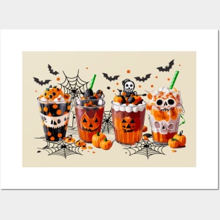 Halloween Coffee Cups Posters and Art